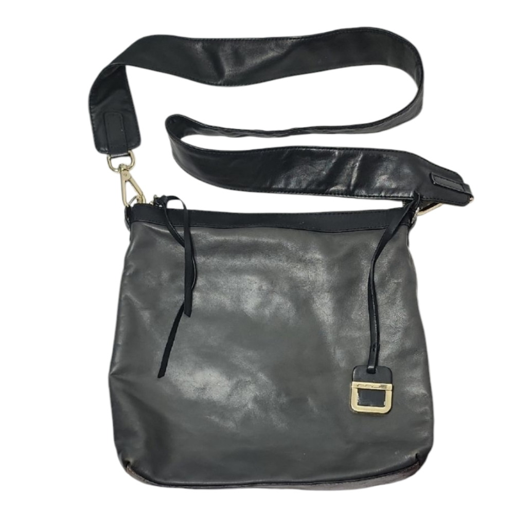 Innue Made in Italy Brown Two Tone Leather‎ Crossbody Bag